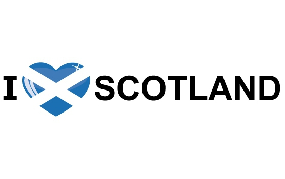 Koffer stickers I Love Scotland