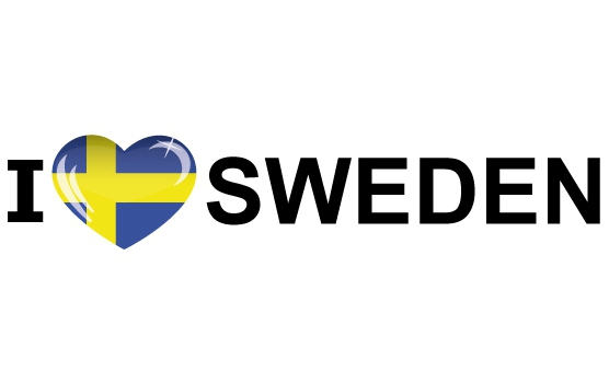 Koffer stickers I Love Sweden