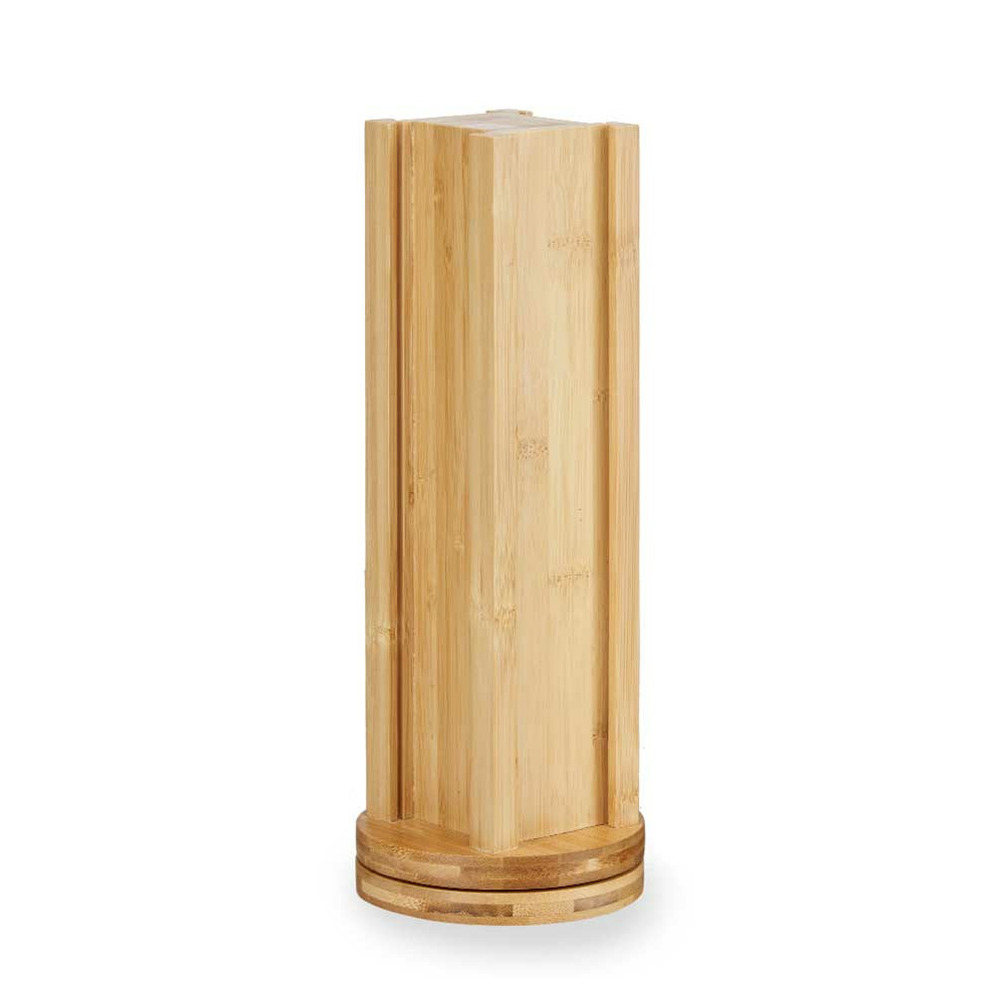 Koffie cup-capsule houder-dispenser bamboe hout voor 20 cups D11 x H34 cm