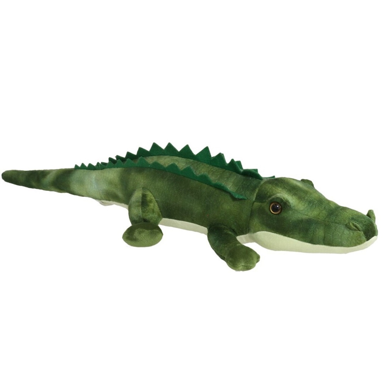 Krokodil knuffel dier zachte pluche stof groen 85 cm