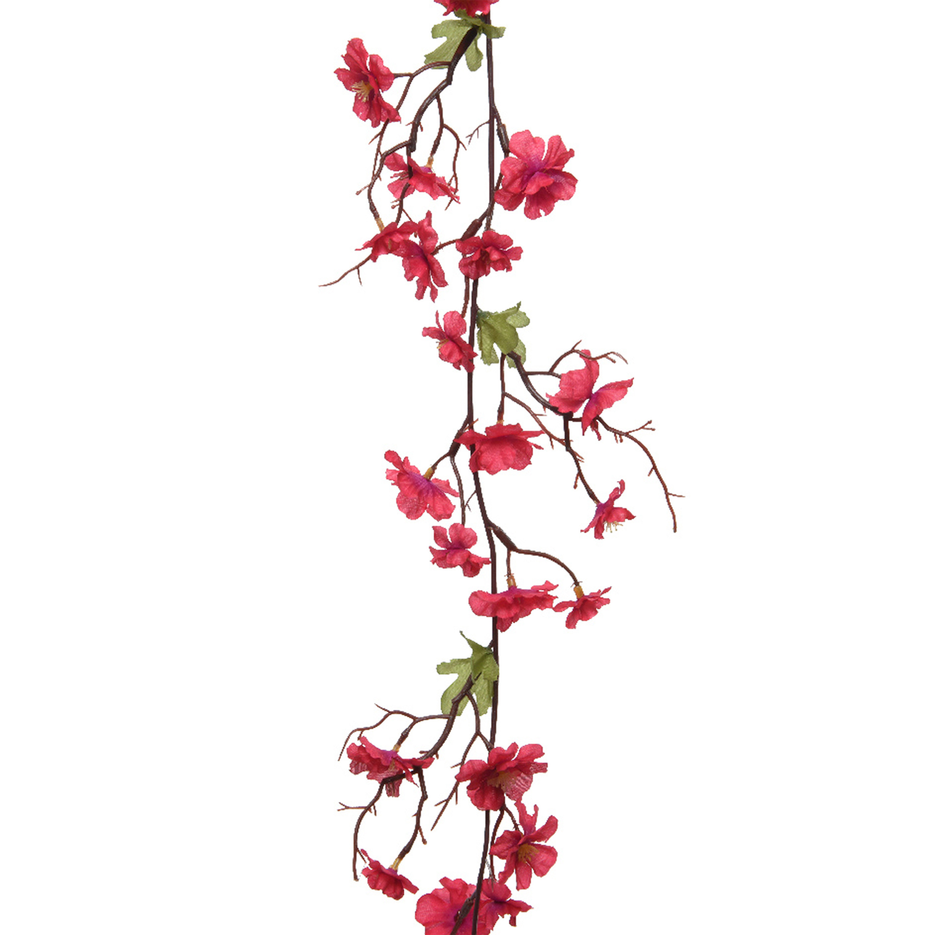 Kunstbloem-bloesem takken slinger fuchsia roze 187 cm