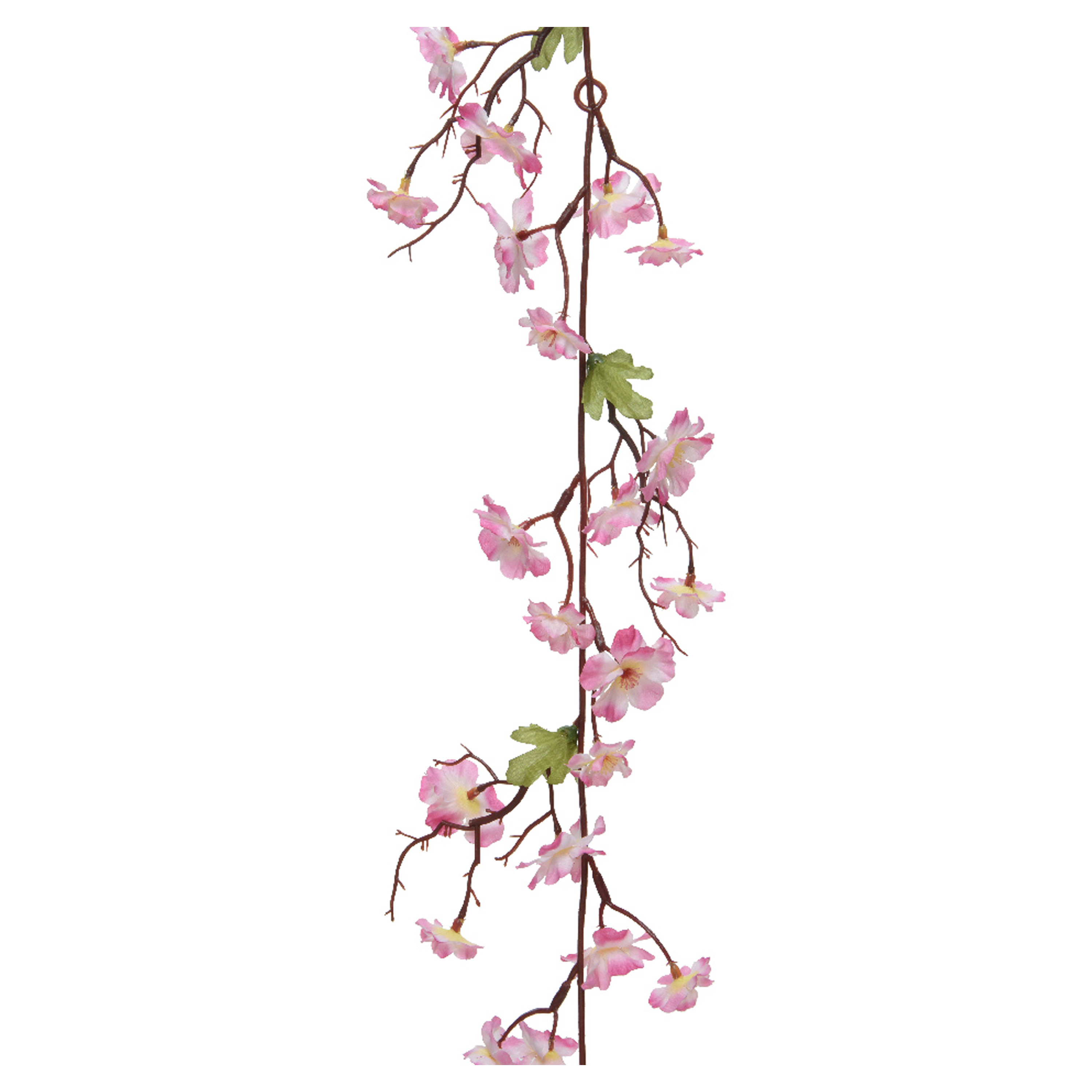 Kunstbloem-bloesem takken slinger roze 187 cm