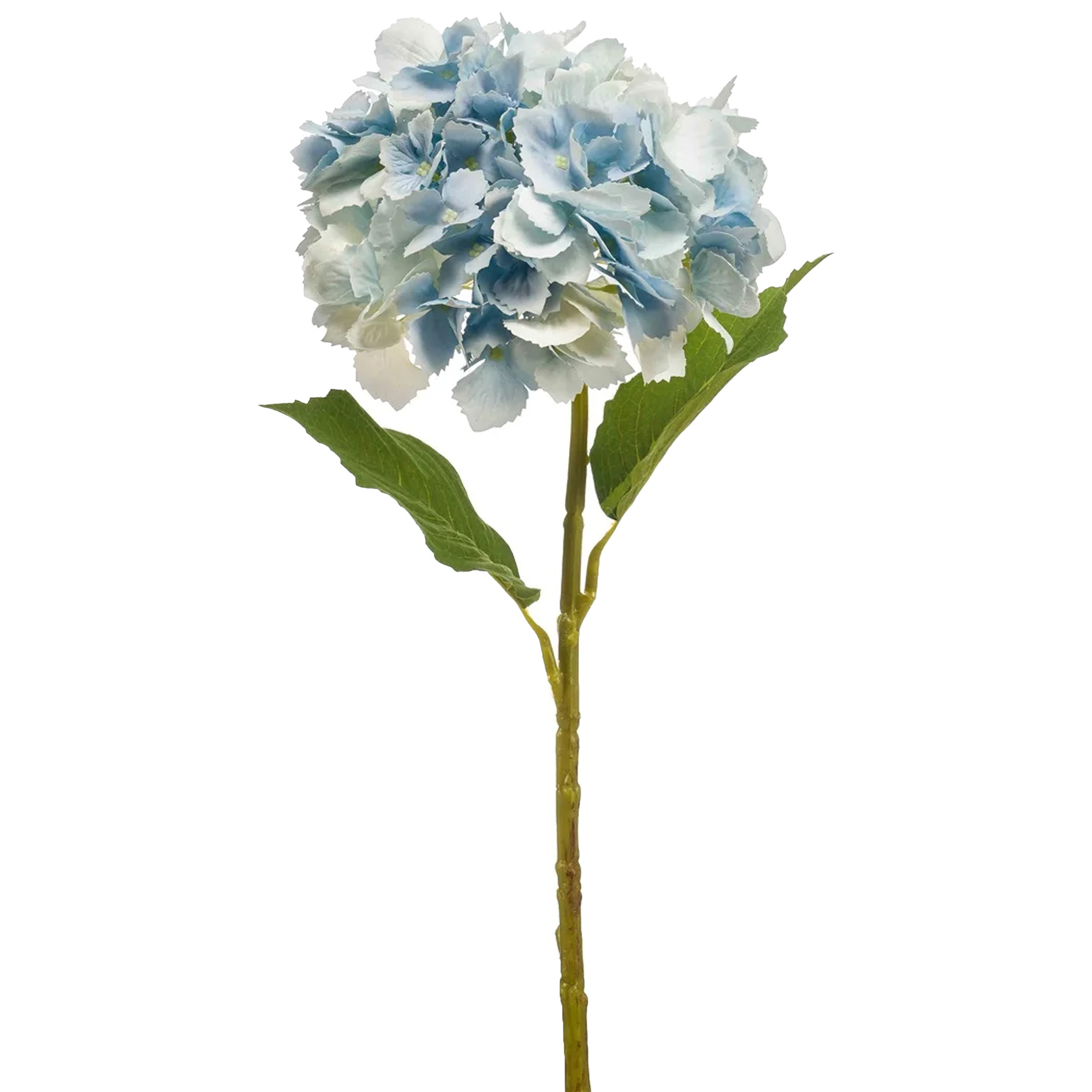 Kunstbloem Hortensia tak 52 cm licht blauw Real Touch hydrangea kunst zijdebloemen