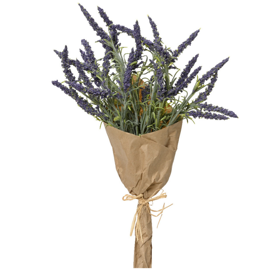 Kunstbloemen boeket lavendel paars D15 x H39 cm