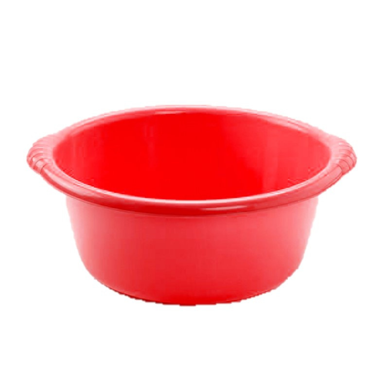 Kunststof teiltje-afwasbak rond 20 liter rood