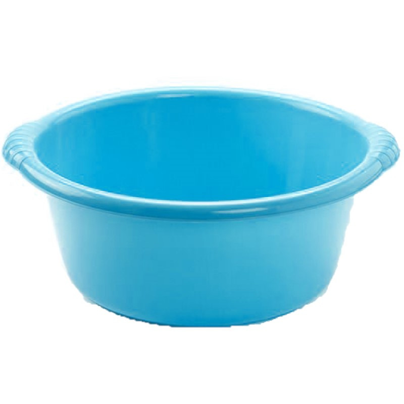 Kunststof teiltje-afwasbak rond 6 liter blauw