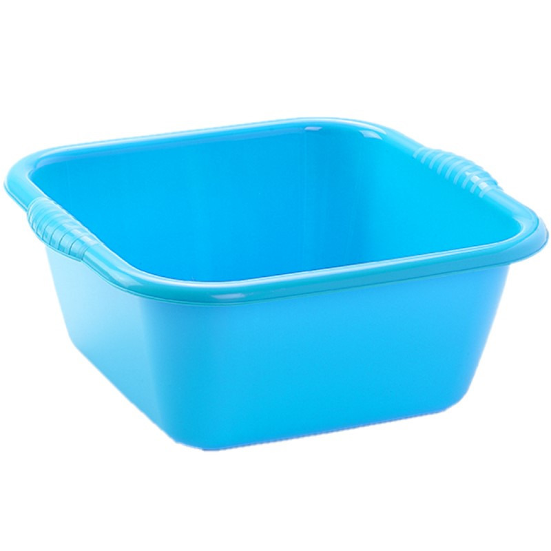 Kunststof teiltje-afwasbak vierkant 15 liter blauw