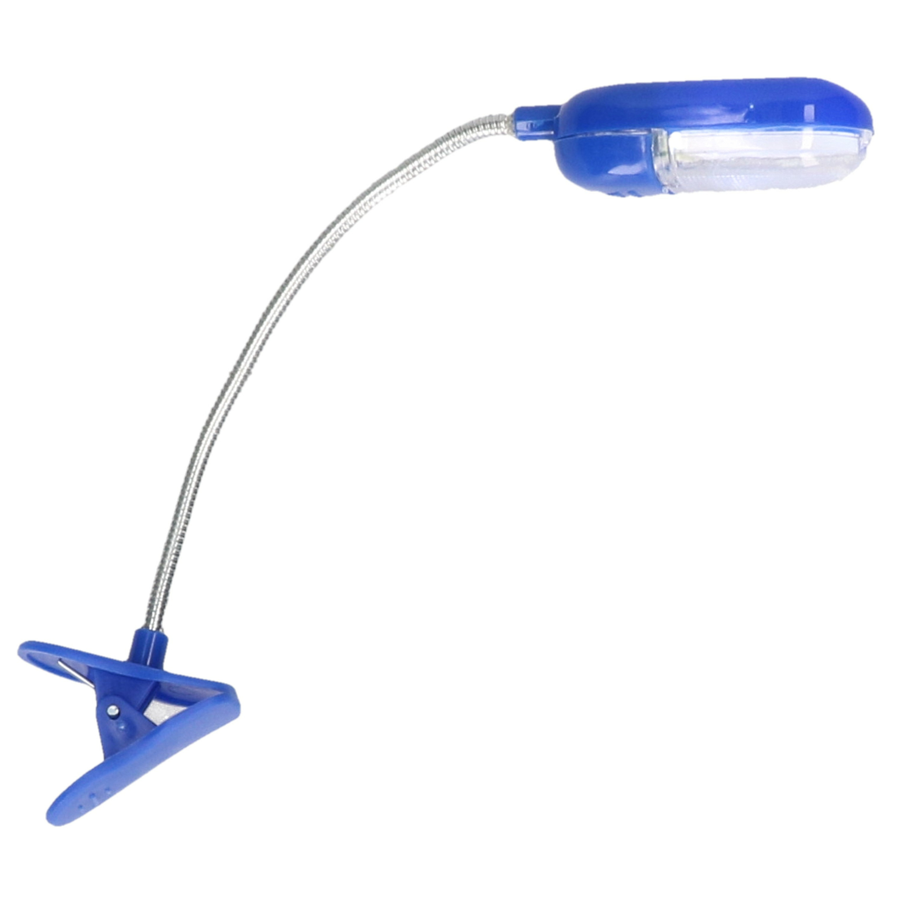 LED Leeslamp met klem blauw 25 cm incl. batterijen