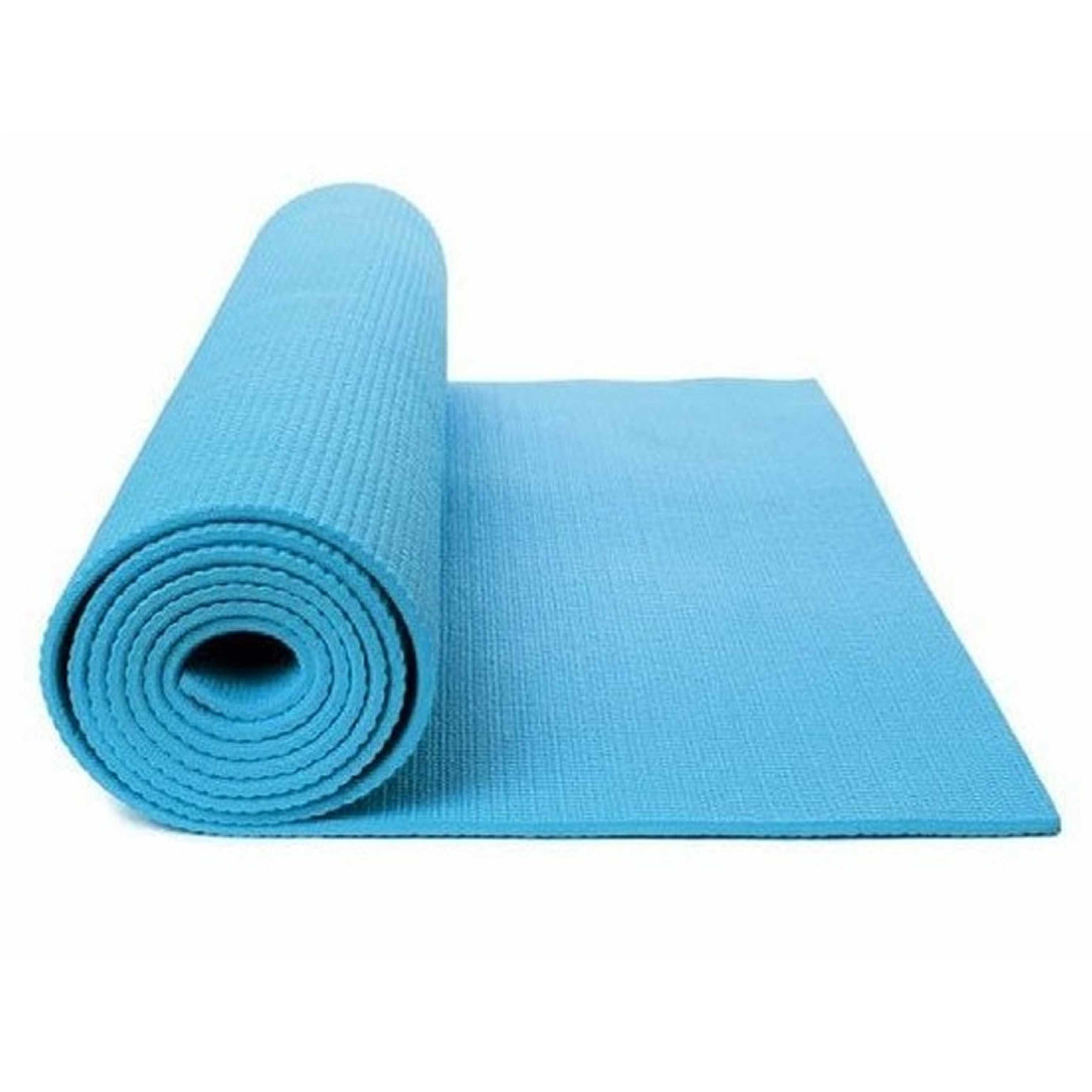 Lichtblauwe yogamat-sportmat 180 x 60 cm