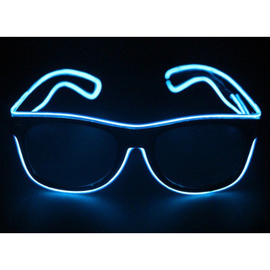 Lichtgevende feestbril blauw