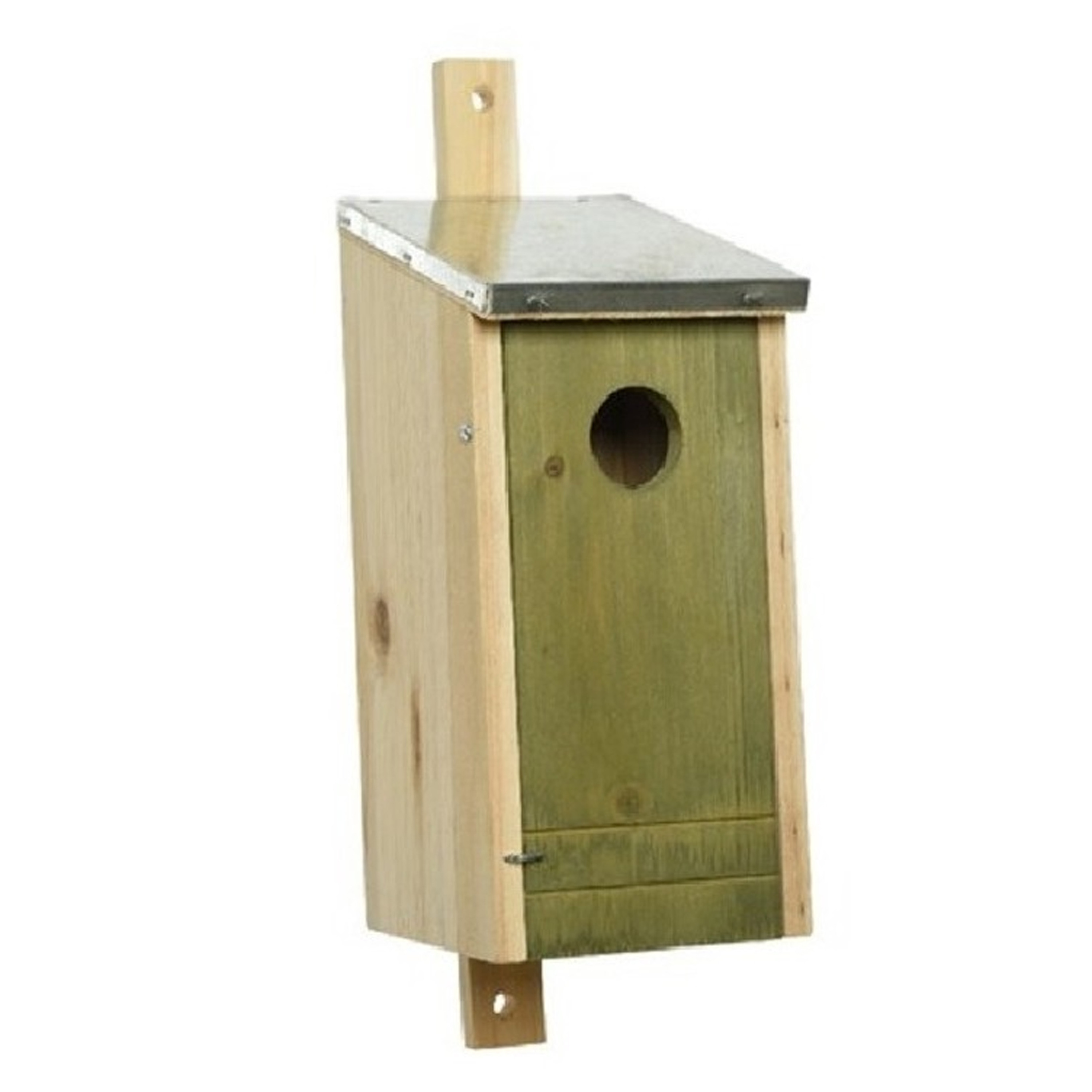 Lichtgroen houten vogelhuisjes 26 cm