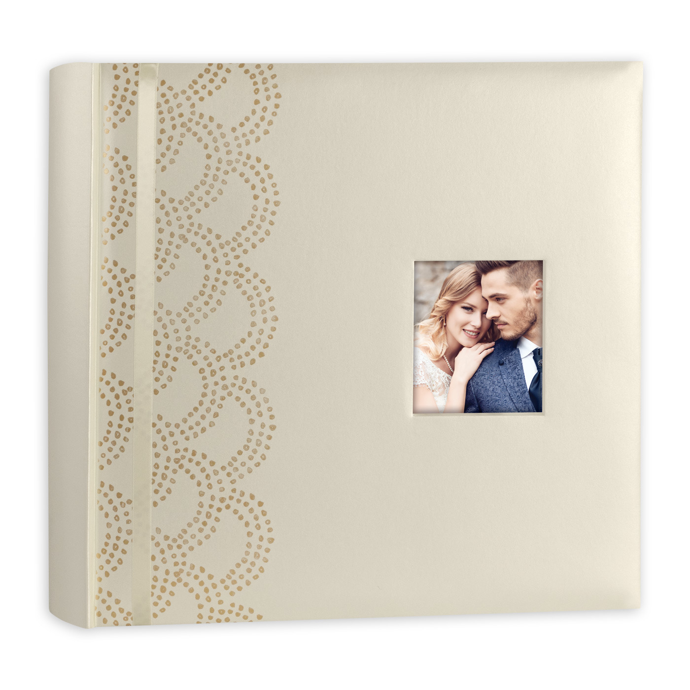 Luxe fotoboek-fotoalbum Anais bruiloft-huwelijk met 50 paginas goud 32 x 32 x 5 cm