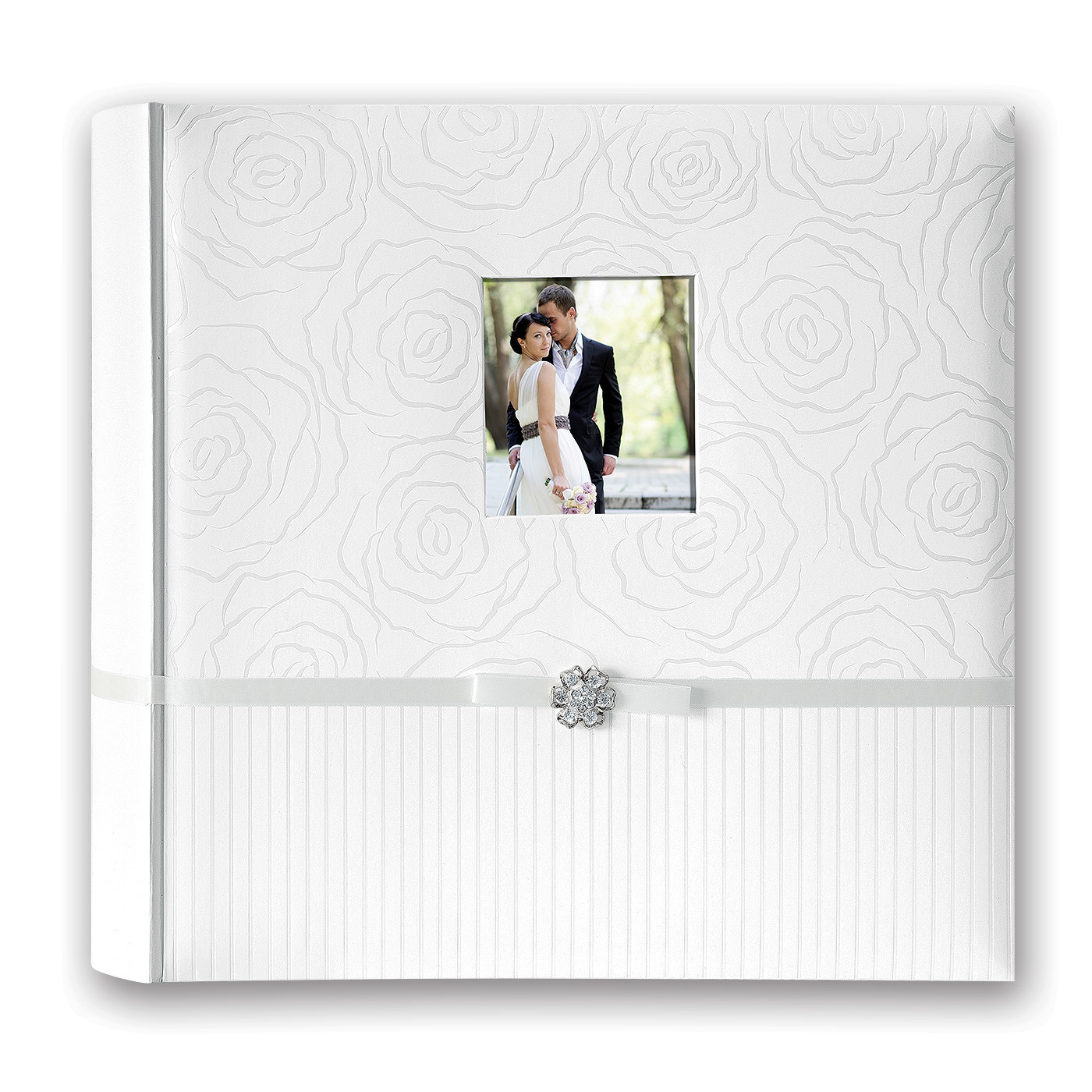 Luxe fotoboek-fotoalbum Annabella bruiloft-huwelijk met 50 paginas wit 32 x 32 x 6 cm