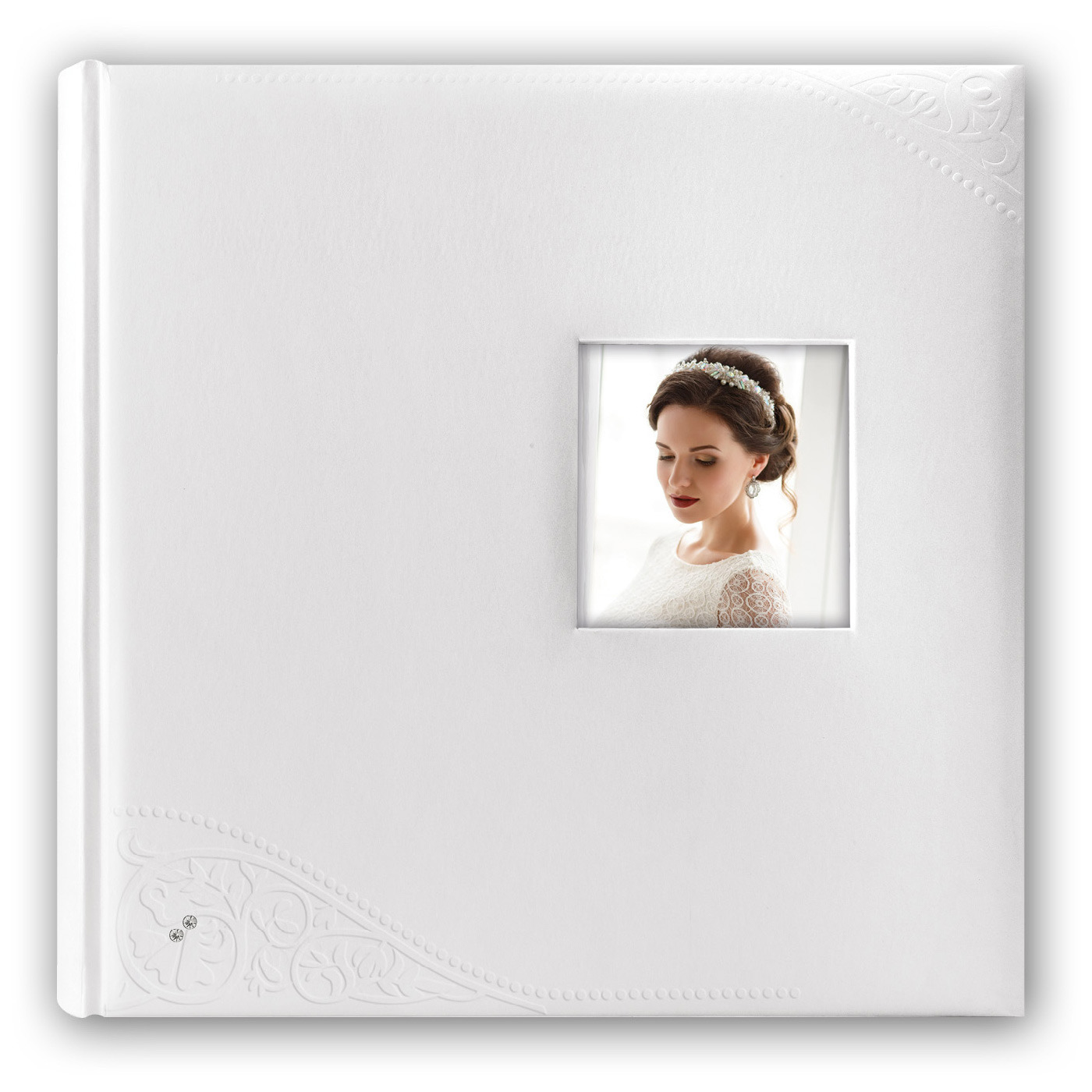 Luxe fotoboek-fotoalbum Brianna bruiloft-huwelijk met 30 paginas wit 32 x 32 x 4 cm
