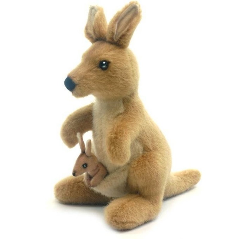 Luxe knuffel kangoeroe 20 cm