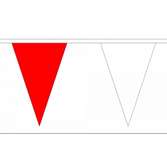 Luxe vlaggenlijnen rood met wit