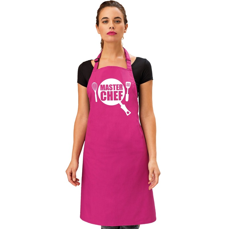 Master Chef keukenschort roze dames