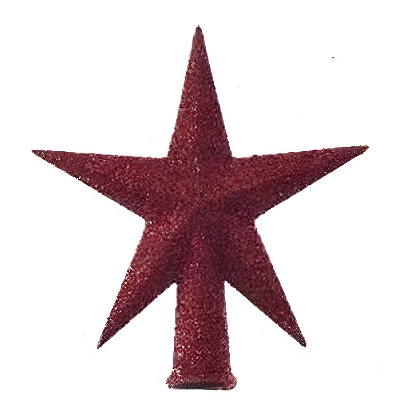 Mini piek rood met glitters 12 cm