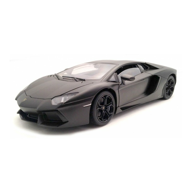 Modelauto-speelgoedauto Lamborghini Aventador matzwart schaal 1:24-20 x 9 x 5 cm