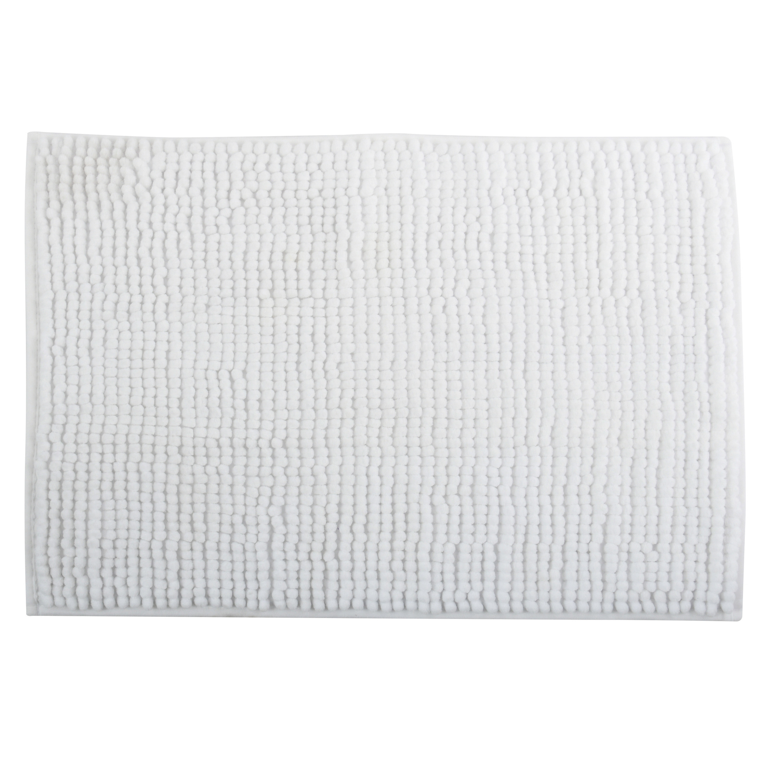 MSV Badkamerkleedje-badmat tapijt voor op de vloer ivoor wit 50 x 80 cm