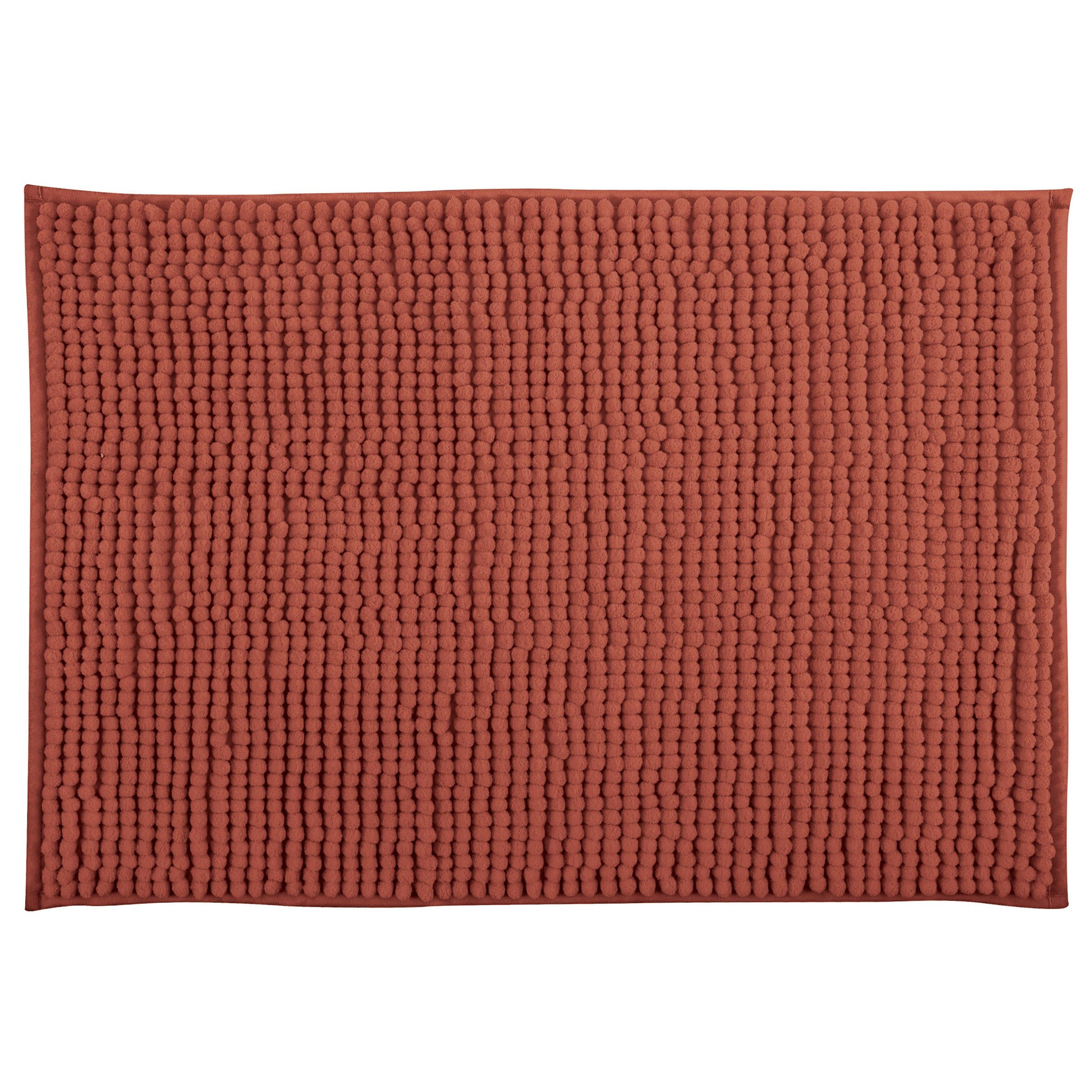 MSV Badkamerkleedje-badmat tapijt voor op de vloer terracotta 40 x 60 cm