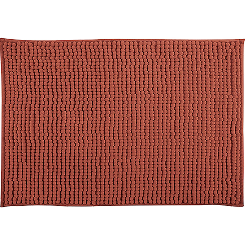 MSV Badkamerkleedje-badmat tapijt voor op de vloer terracotta 50 x 80 cm