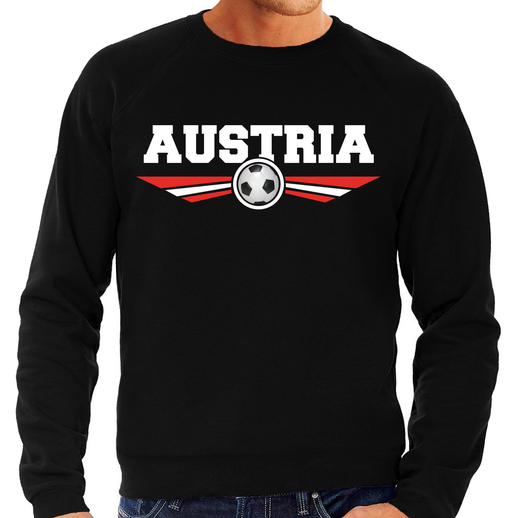 Oostenrijk-Austria landen-voetbal sweater zwart heren
