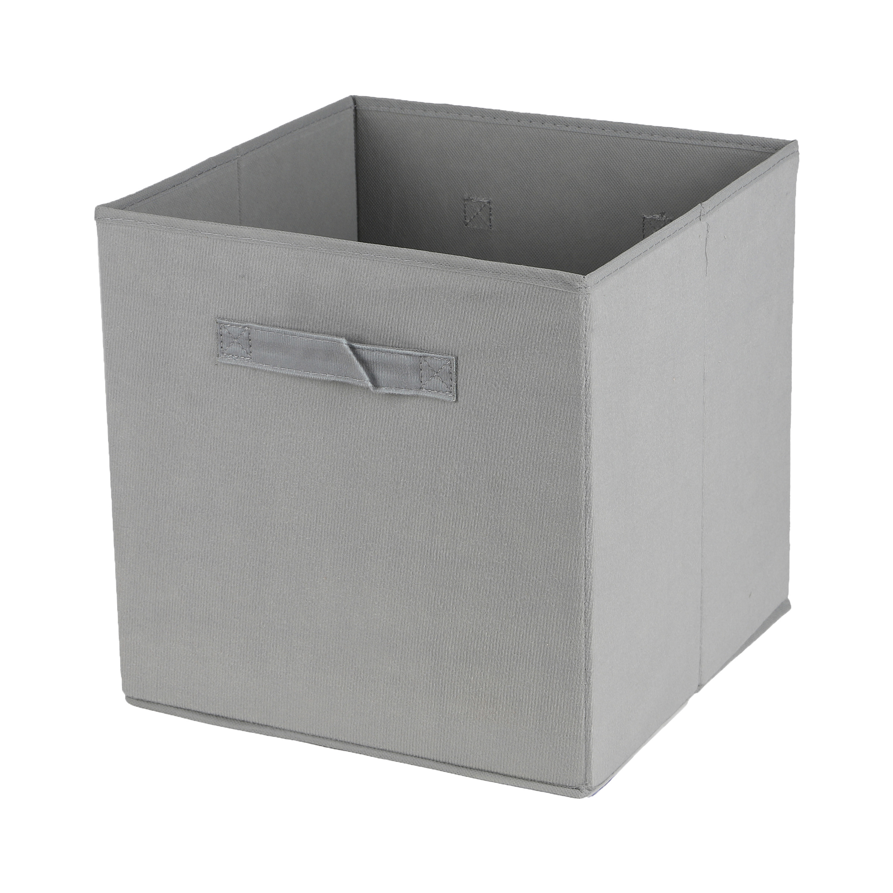 Opbergmand-kastmand Square Box karton-kunststof 29 liter betongrijs 31 x 31 x 31 cm