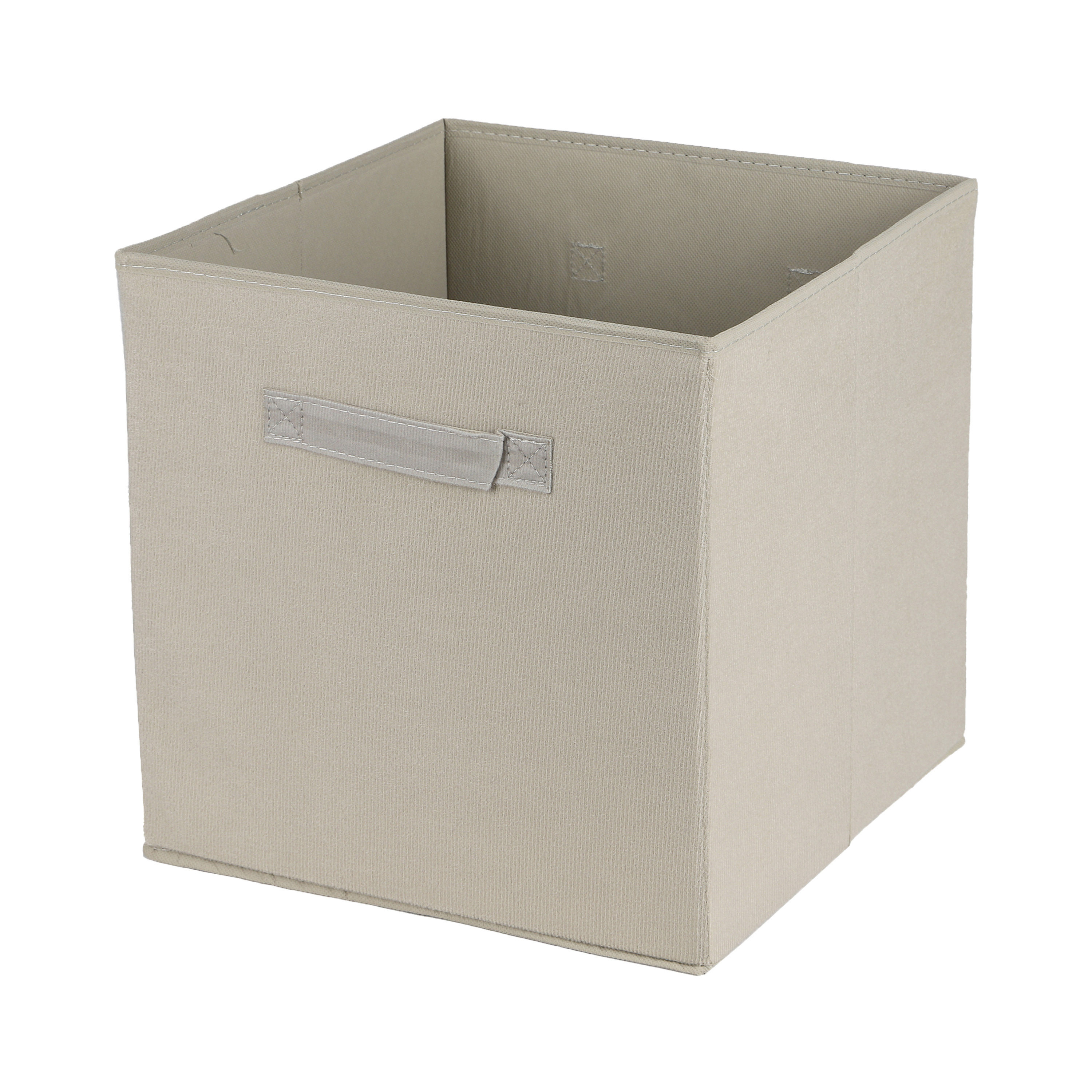 Opbergmand-kastmand Square Box karton-kunststof 29 liter naturel 31 x 31 x 31 cm