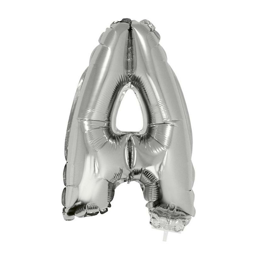 Opblaasbare letter ballon A zilver