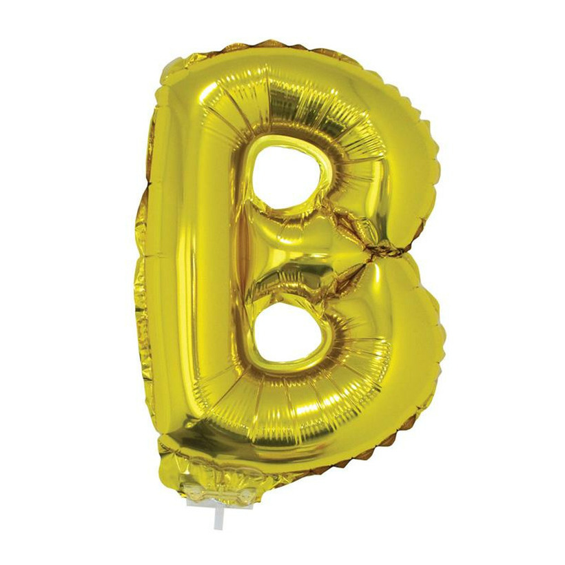 Opblaasbare letter ballon B goud