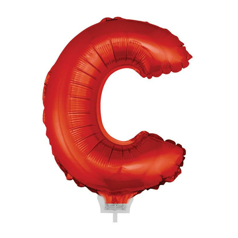 Opblaasbare letter ballon C rood 41 cm