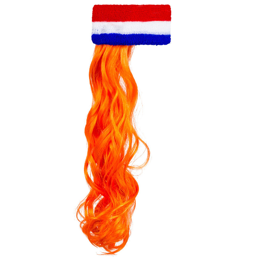 Oranje-holland fan artikelen haarband met haar