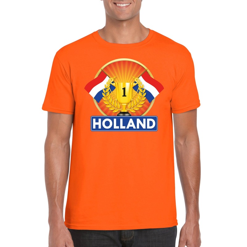 Oranje Holland supporter kampioen shirt heren