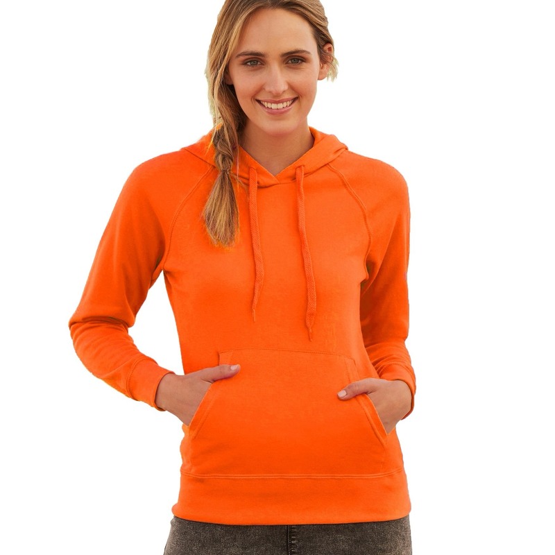 Oranje hooded sweater voor vrouwen