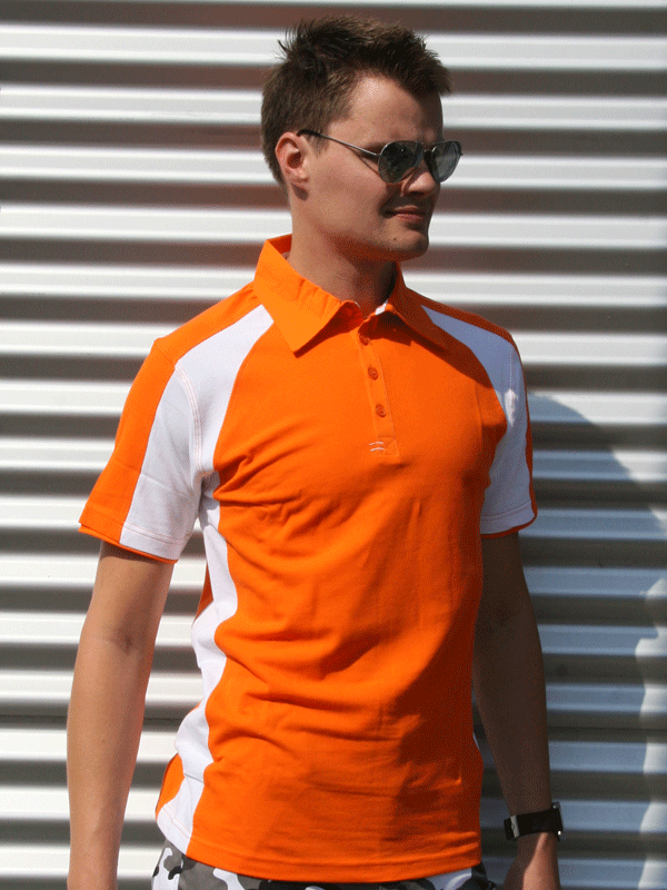 Garcia Katoen T-shirt Rood in het Oranje voor heren Heren Kleding voor voor T-shirts voor Poloshirts 