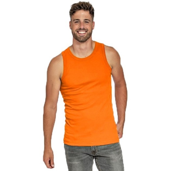 Oranje tops-hemden voor heren