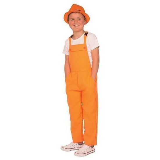 Oranje verkleed overall voor kinderen