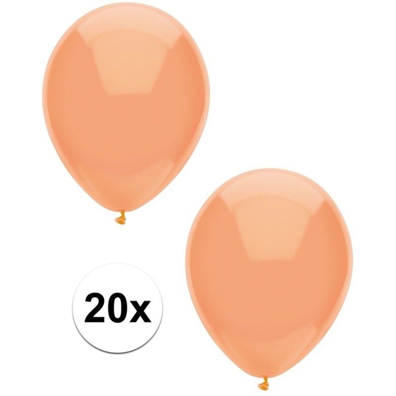 Perzik oranje metallic ballonnen 30 cm 20 stuks