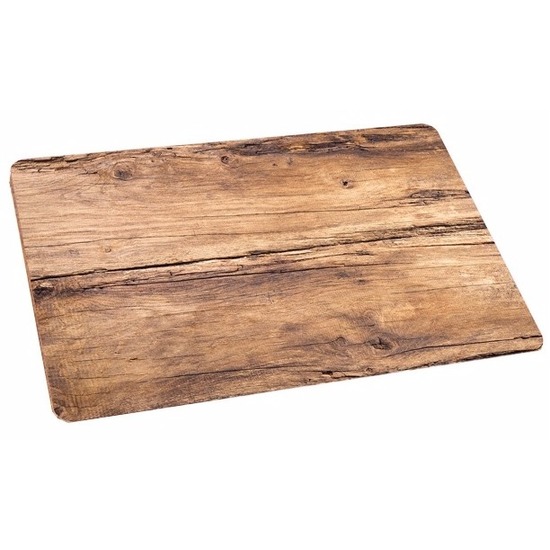 Placemats kunststof eikenhout opdruk 44 x 28,5 cm Tafel dekken