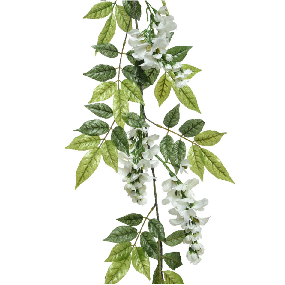 Planten slinger wisteria wit 150 cm kunstplant