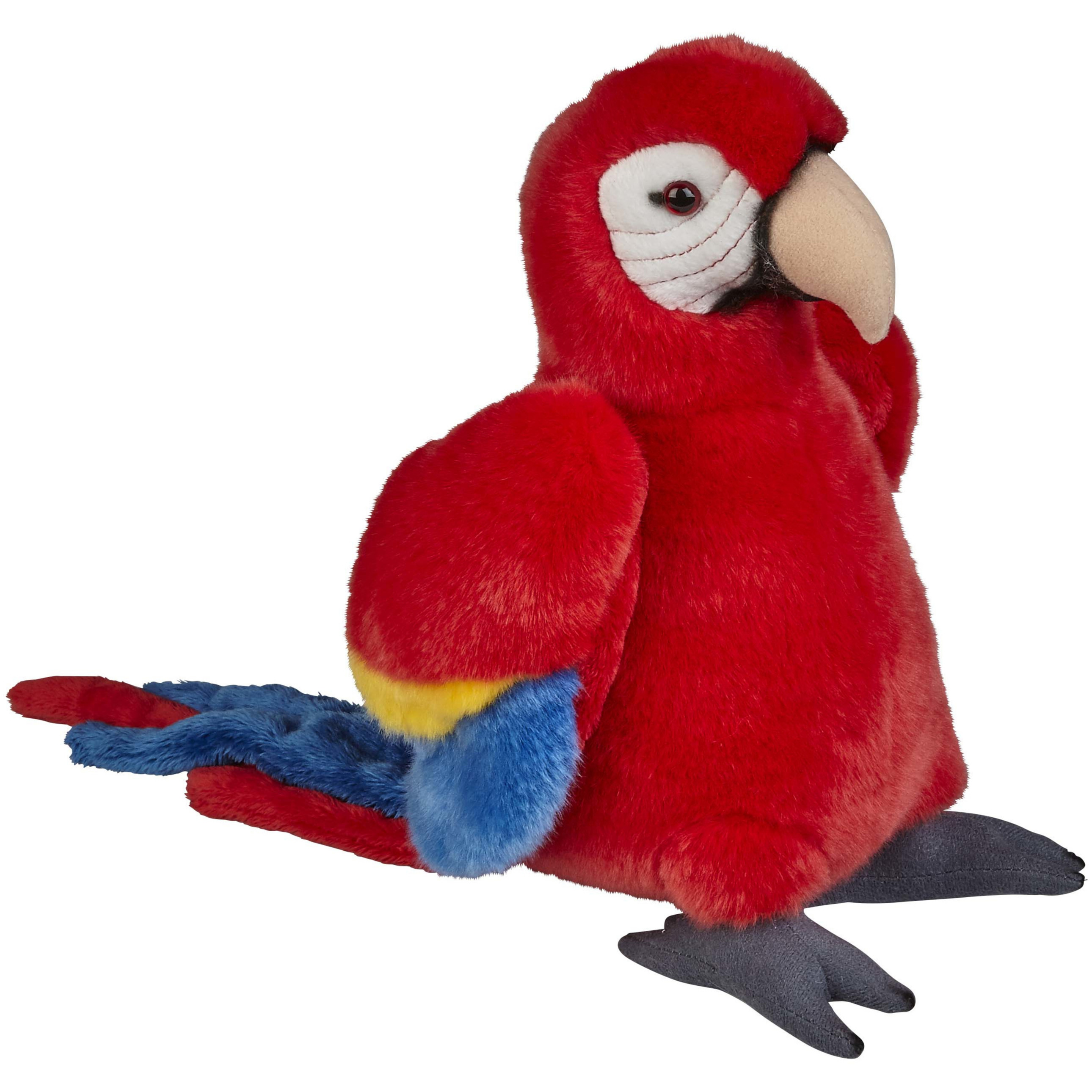 Pluche knuffel dieren rode Macaw papegaai vogel van 28 cm