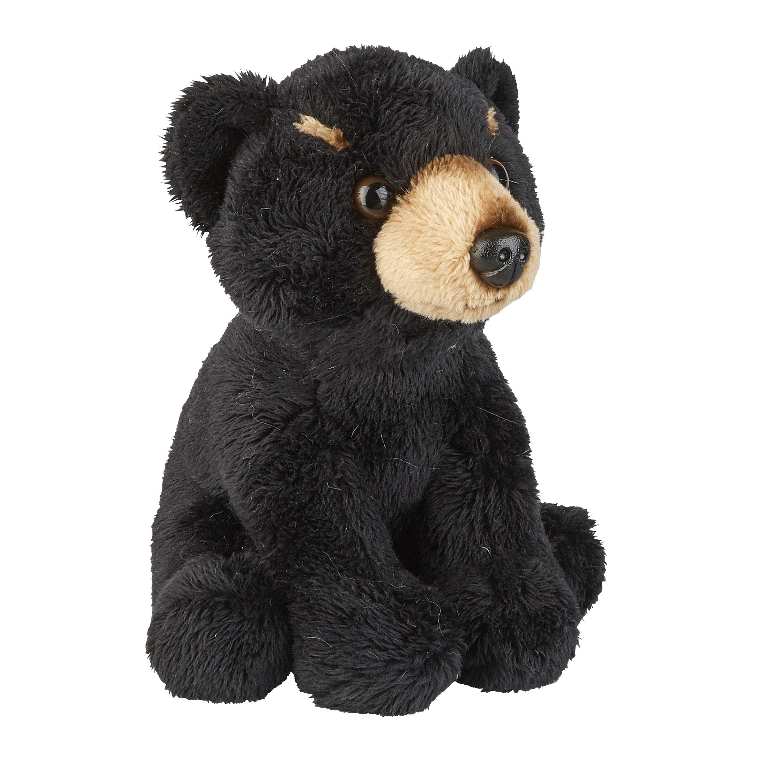 Pluche knuffel dieren zwarte beer 15 cm