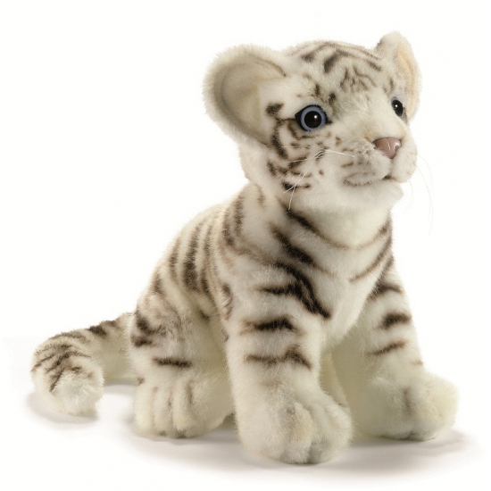 Pluche witte tijger 18 cm