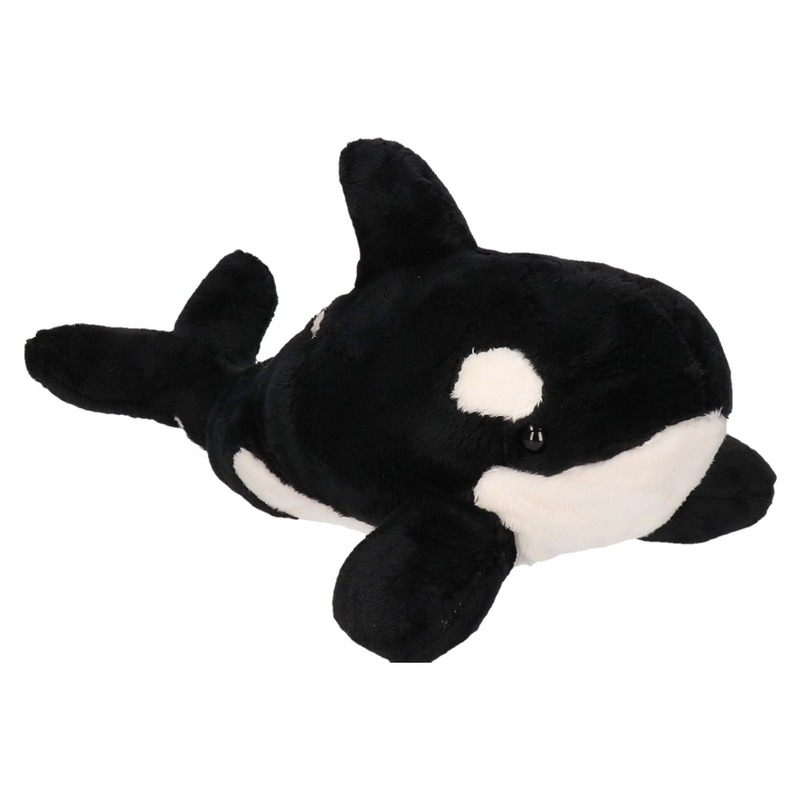 Pluche zwart-witte orka knuffel 36 cm speelgoed