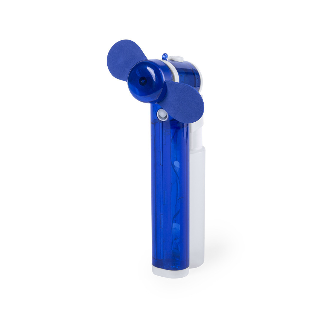 Pocket ventilator blauw met water spray 16 cm