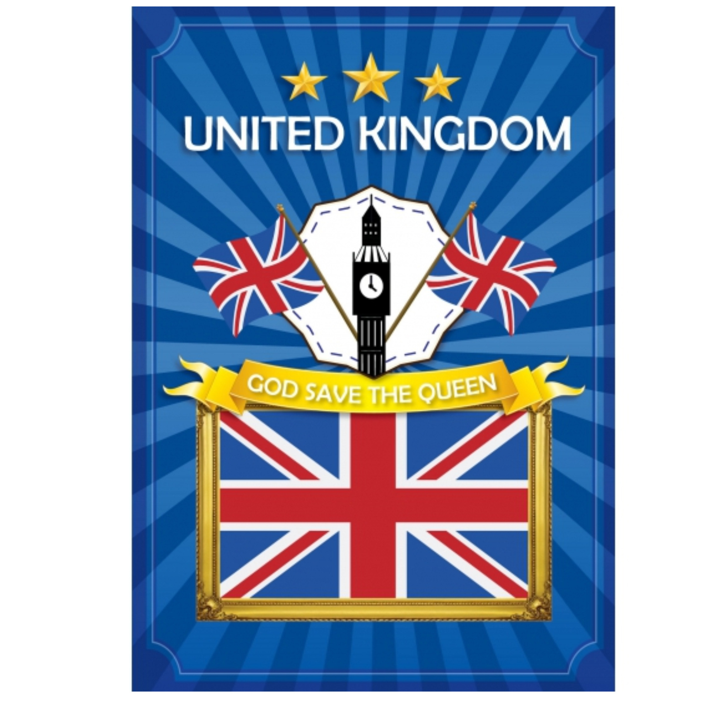 Poster United Kingdom-God save the Queen 59 x 42 cm