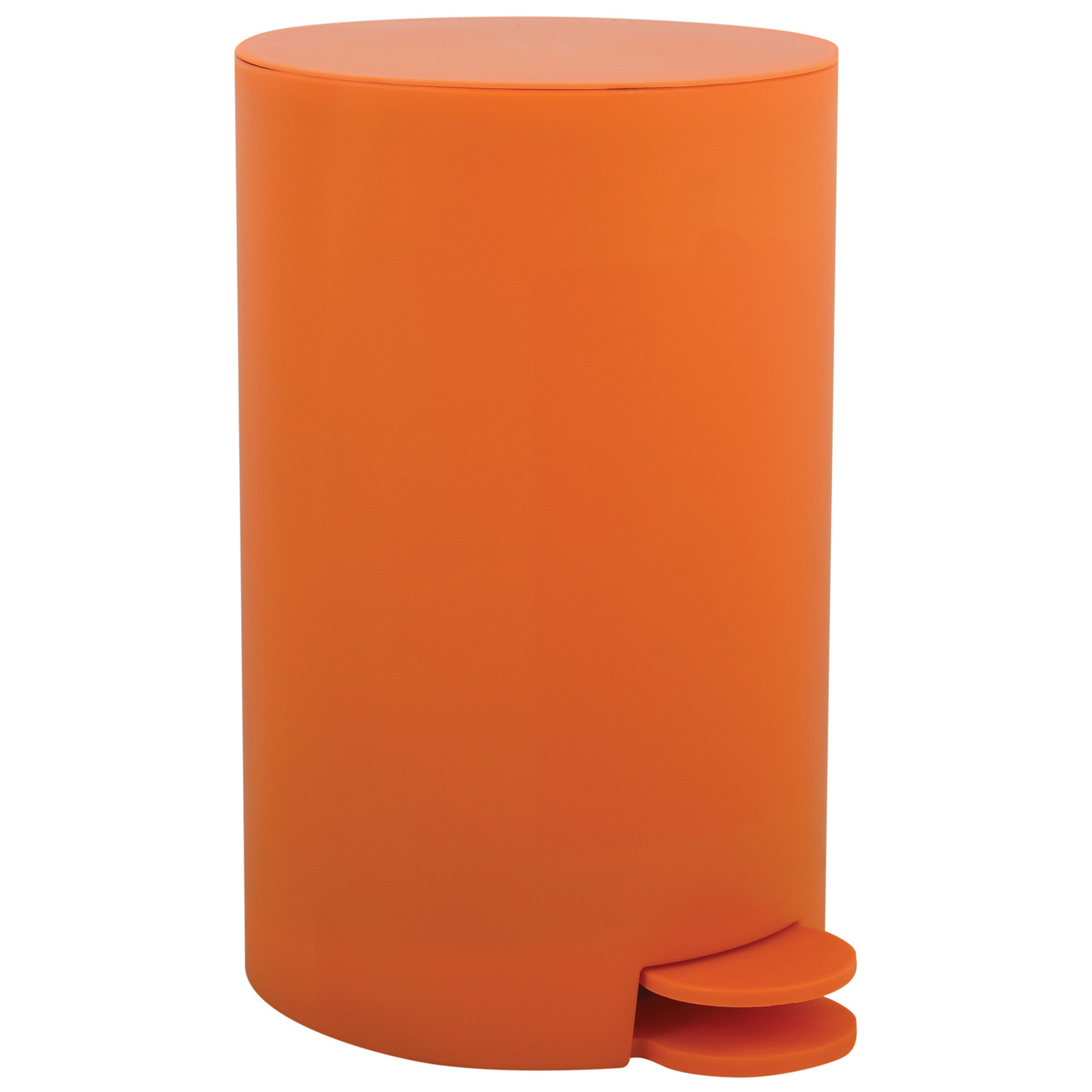 Prullenbak-pedaalemmer kunststof oranje 3 liter 15 x 27 cm Badkamer-toilet