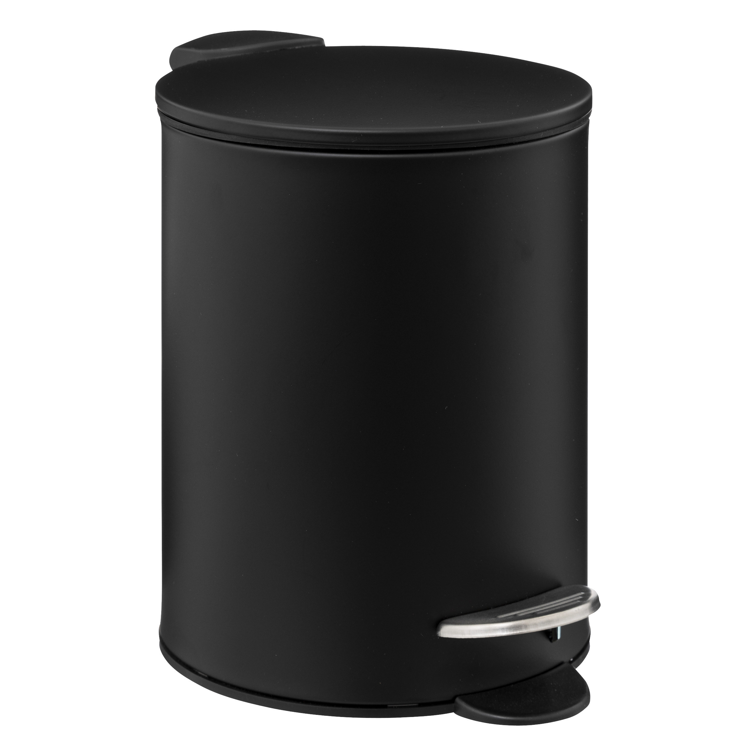 Prullenbak-pedaalemmer zwart metaal 3 liter 17 x 23 cm
