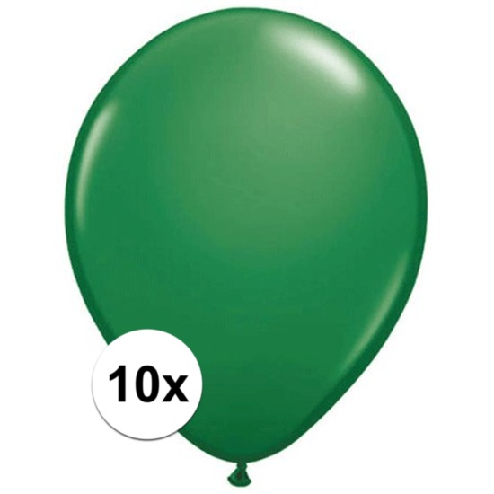 Qualatex groene ballonnen 10 stuks